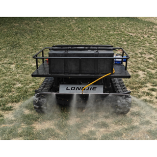 Jiang zhiai tank remote control lawn mower crawler high-horsepower gasoline trimmer orchard lawn mower automatic weeding robot (customized model + storage rack + sprayer) consult for details