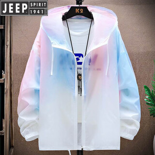 Jeep gradient color cool sun protection clothing for men and women summer ins lightweight sun protection clothing breathable outdoor fishing skin clothing women 09 pink m (approximately 80~105jin jin is equal to 0.5kg can be worn)