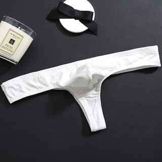 Aoyina men's thong panties 95 cotton sexy tight cotton sexy invisible t pants trendy men's large size u convex red men's underwear head white l2 feet 2-2 feet 4 one size