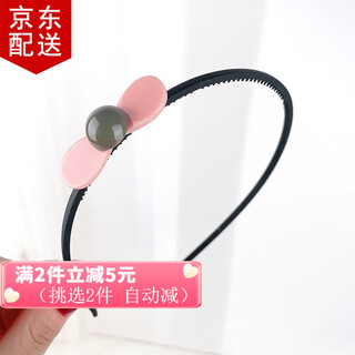 Qingxin children's flower headband girl's cute bow hairpin toothed anti-slip headband little girl student simple headband black headband