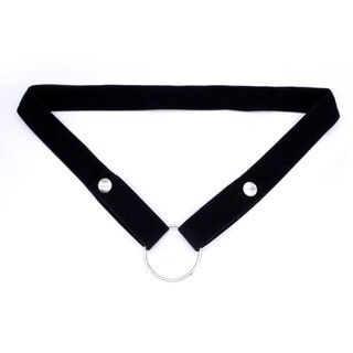 Olo chastity lock three-way auxiliary belt cb lock men's thong fixed belt cage elastic anti-falling and falling off two-way - pure black