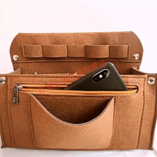 Meikejie woodworking special nail bag nail pocket tool bag belt-type nail bag wear-resistant construction site construction carpenter bag waist pocket brown thickened small size + belt