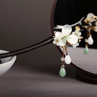 Jun soul butterfly black sandalwood national style hairpin ancient style new chinese style hairpin high-end headwear coiled hair hair accessory wooden hairpin for women