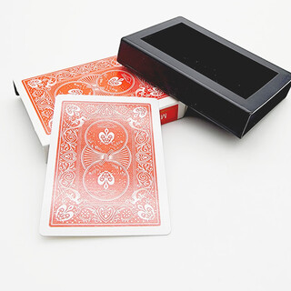 Cvoston poker magic invisibility plastic version children's educational toys magic props creative toys poker invisibility (black box 1 pair) free video tutorial