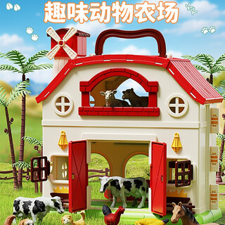 糖米早教玩具动物模型仿真动物园世界农场全家桶儿童男孩女孩礼物