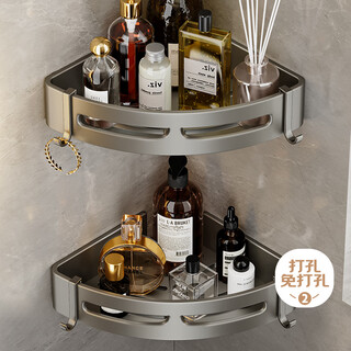 Hu xiansen bathroom rack free of punching toilet triangle corner rack bathroom bathroom rack kitchen wall hanging single layer