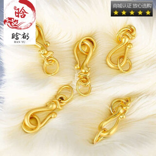 Xpel18k gold bracelet buckle head button connector accessories pearl necklace buckle clip buckle k gold diy gold pendant buckle phoenix buckle 6.5*16mm* ring 6mm