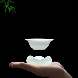 Yipingongfang white porcelain tea leaking tea filter tea separator filter tea filter fair cup tea separator tea artifact tea set hundred hole model mutton fat jade porcelain rock fragrance filter set