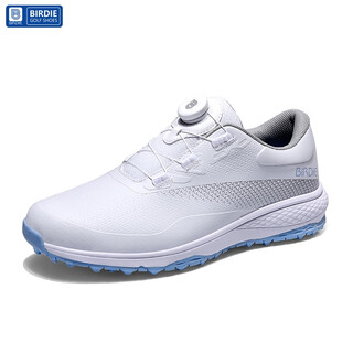 Birdie stable and comfortable golf shoes men's shoes button lace waterproof breathable men's golf shoes white blue 39