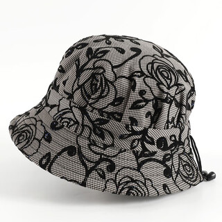 Shuagnyutu thin sun hat for middle-aged and elderly women in spring, summer, autumn and winter, peony khaki m (54-56cm)