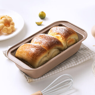 Magic kitchen household non-stick toast box 10-inch toast mold oven baking tool diy bread grinding tool non-stick toast box-gold-350g