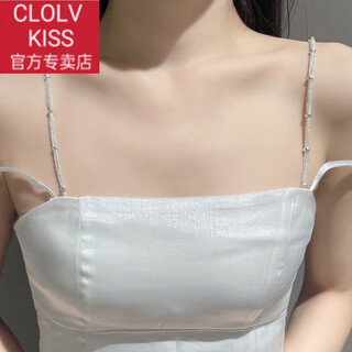 Clolv kiss invisible shoulder strap underwear shoulder strap accessories metal rhinestone transparent bra strap pearl halterneck exposed underwear accessories knotted tassel shoulders triangular hook suitable