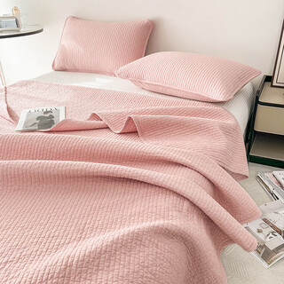 Jphznb baby type a xinjiang cotton double-sided pure cotton bed cover three-piece set solid color tatami mat thickened quilted sheets cotton powder type a xinjiang cotton bed cover 150x200cm single piece