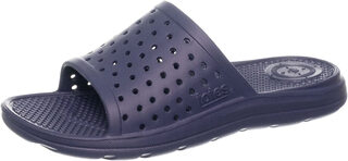 Totes children's ara slide sandals breathable and lightweight navy blue 13-14 big kid