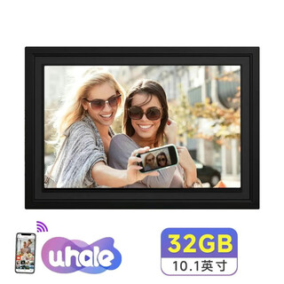 高清10英寸IPS智能电子相框相册wifi手机APP远程传输照片视频播放 10寸黑色32G内存