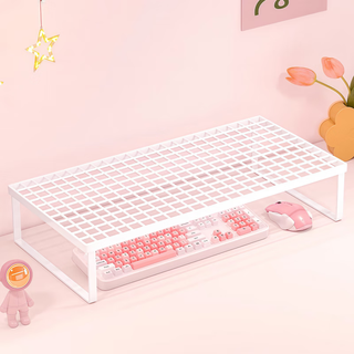 Xinwujia computer rack laptop cooling rack computer raised table desktop monitor bracket suspended base bbq rack white-small 34*27*7.5