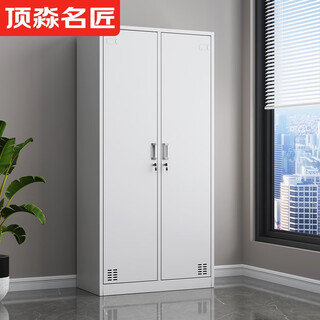 Dingmiao famous craftsman steel two-door locker iron cabinet employee locker with lock double-door dormitory changing wardrobe coat cabinet home