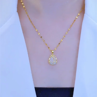 Udl pure gold 9999 gold-plated tulip pendant women's internet celebrity high-looking clavicle necklace for gifts temperament/* tulip set chain. gold. 9999 3.68g will be sold soon for 6999 yuan - with certificate