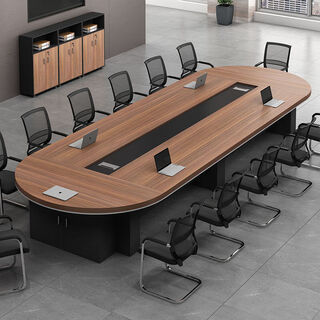 Large conference table long table simple modern oval training table conference room table and chair combination office furniture 1.8*0.8 meters conference table