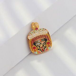 Ally 18k gold high-temperature blue zakiram pendant for women, single pendant without chain accessories, gift for friends, 18k gold, about 2.45g (22*17*2mm including 1