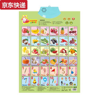 两雪有声挂图拼音儿童启蒙早教认知发声墙贴宝宝语音识字卡0-6岁玩具 军绿色