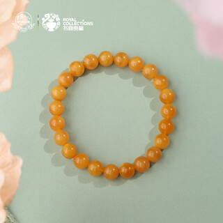 The potala palace's unique chicken fat yellow beeswax bracelet for men and women with plain amber transfer beads as a birthday gift for your girlfriend
