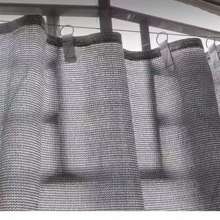 Thickened silver gray sunshade net sunscreen curtains sunshade encrypted home windows rainproof shading balcony heat insulation outdoor 2 meters high * 3.5 meters wide silver encrypted sunshade