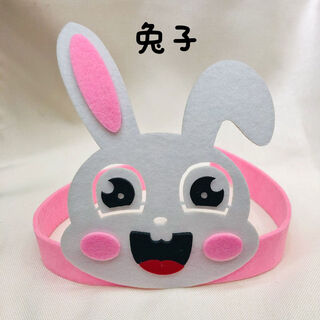 Lingchuan animal headwear children's children's day performance headband cartoon headband selling cute decorative props non-woven headband hair accessories rabbit
