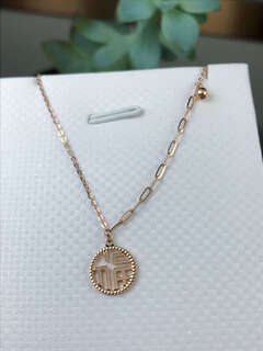 Chishe 18k rose gold color gold retro charm light luxury blessing pendant necklace women's high-end design niche necklace trend