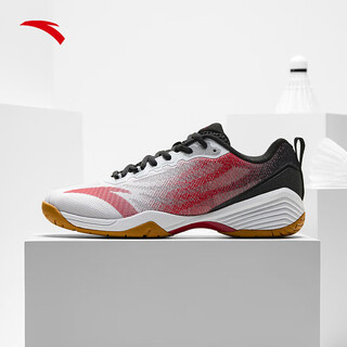 Anta (anta) aurora table tennis shoes丨sports shoes men's shoes 2025 summer badminton shoes training shoes 112524461 pure white/classic red/basic black-2 41