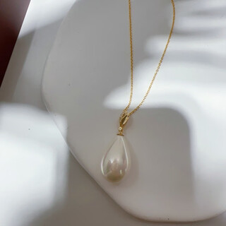 Fat donglai quality drop-shaped pearl pendant south sea mother-of-pearl large imitation pearl white colorful silver gold-plated pendant white colorful