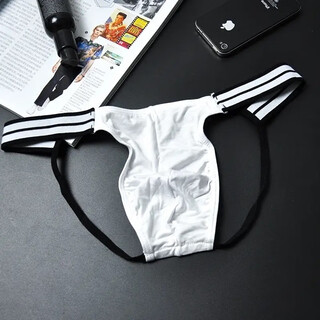 Men's sexy low waist underwear u protruding bag personalized t-pants showing buttocks gay small 0 underwear white xl