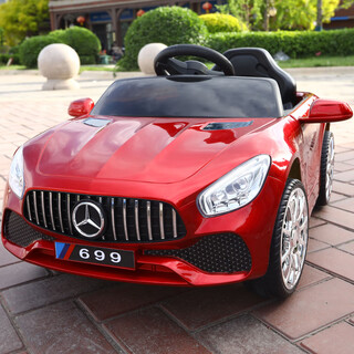 Dieter meng children's electric car remote control four-wheel car baby gift children's toy car can sit on the swing car first birthday paint red remote control swing dual drive 6v7a leather seat hard wheel