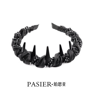 Princess audrey hepburn headband 2025 new organza twist braided headband covers white hair hair seam small fragrant style hairpin headwear black