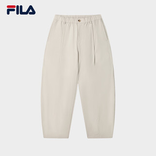 Fila woven trousers men's 2025 summer cocoon design loose casual fashion straight-mouth sports pants, bean gray-bg l 175/84a