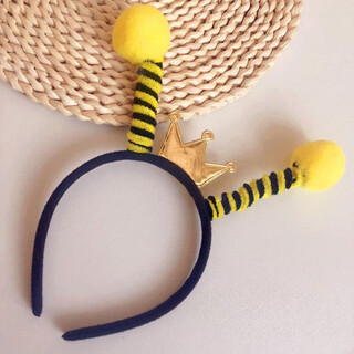 Xpel cute cartoon bee headband super cute insect hairpin funny photo show props outing sweet headband women yellow crown pattern headband 1 pack