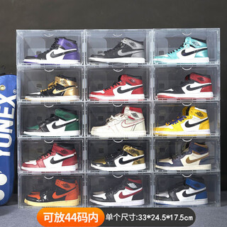 Raft core shoe cabinet transparent display cabinet side opening shoe box plastic internet celebrity shoe rack simple bedroom large capacity storage box dormitory proof transparent frame transparent model enlarged thickened side opening model 2 pcs