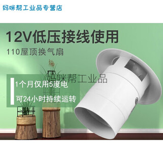 Customized nine leaf wind 110pvc roof duct exhaust fan outdoor 4-inch 12v exhaust fan corrosion-resistant ventilation fan anti-110-18w duct fan + high-efficiency solar panel*1