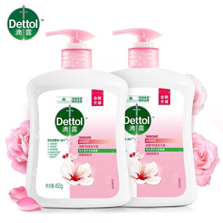 Dettol/dettol antibacterial cleaning hand sanitizer 450g bottle moisturizing and protecting pine fresh promotion family pack moisturizing and protecting*2 bottles 450g