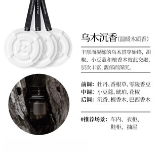 Guokai wardrobe special aromatherapy wardrobe plaster fragrance tablets home bedroom long-lasting fragrance room men's car incense hanger 3 pieces ebony agarwood men's fragrance 45g 1 bottle