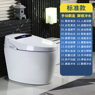 匠心-科勒电动马桶全自动语音家用智能内置香薰泡沫盾一体式无水 610标准款手动翻盖脚感冲水 【货 400mm
