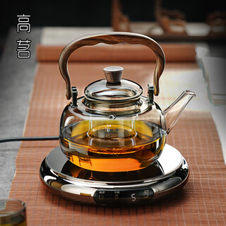 Gaoming high temperature resistant tea kettle for home use ultra-thin electric ceramic stove for tea drinking special thickened handle kettle new glass tea set anti-scald handle kettle + ultra-thin electric ceramic stove 1000ml