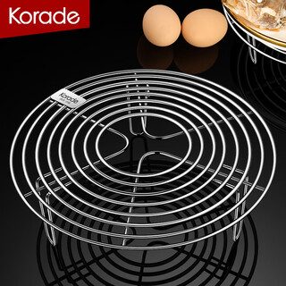 Korade316 stainless steel steaming rack household steaming plate steamer steamer rice cooker water-proof pressure cooker inner shelf tall steaming rack bold 316 steaming rack diameter 28cm, height 7cm