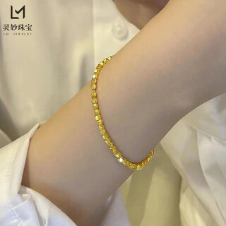 Kzd999 bengal red gold jewelry bead bracelet women's necklace is a broken alloy bracelet, a super broken gold bracelet, adjustable 16 laofengxiang quality