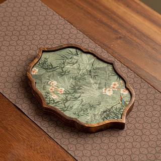 Fu jian walnut teapot tea tray dry soaking table purple sand teapot holder pot pad tea coaster tea set accessories small tea tray walnut cloud teapot