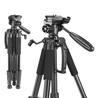 Clceysab264 camera tripod with monopod slr micro single cell phone rocker tripod live streaming photography selfie photo video stand trekking pole night fishing light stand model a 142cm tripod (without monopod)