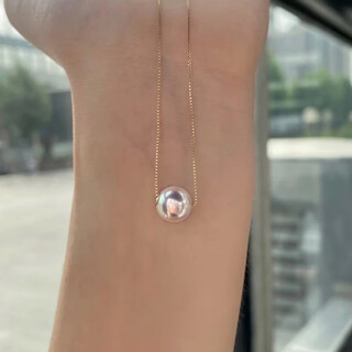 Yingxin seawater pearl necklace pendant round clavicle chain a seawater pearl single + free silver chain 7 o'clock 5-8mm45cm