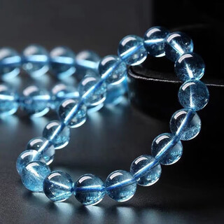 Sizan aquamarine bracelet ice seed wealth transfer temperament sweet and elegant aquamarine bracelet unpopular men aquamarine 12mm