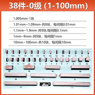 Southwest gauge block standard block high-precision block gauge set caliper micrometer calibration block level 0 precision measurement plug block 38 pieces level 0