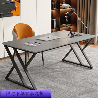 Saint-louis slate computer table desktop home bedroom light luxury table simple desk office desk and chair combination game e-sports table modern gray 100*60*75 with upgraded pull rod